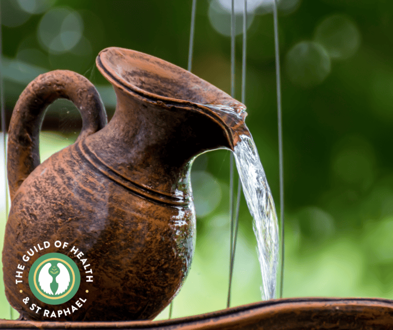 A pitcher pouring water
